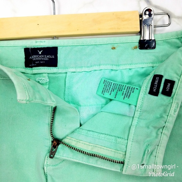 Vintage AEO midi shorts green 8 - Picture 3 of 6